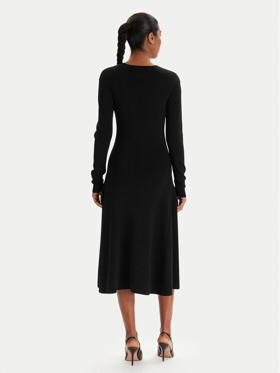 KARL LAGERFELD KARL LAGERFELD Sukienka dzianinowa B1W13003 Czarny Regular Fit