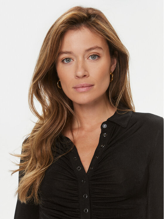 Guess Guess Camicia Milana W2BP43 KBEM0 Nero Slim Fit
