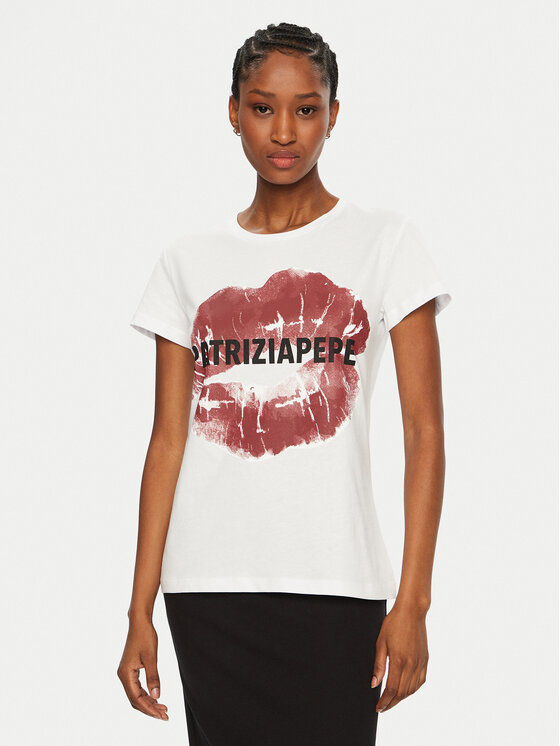 Patrizia Pepe Patrizia Pepe T-särk 8M1691/J256-W103 Valge Regular Fit