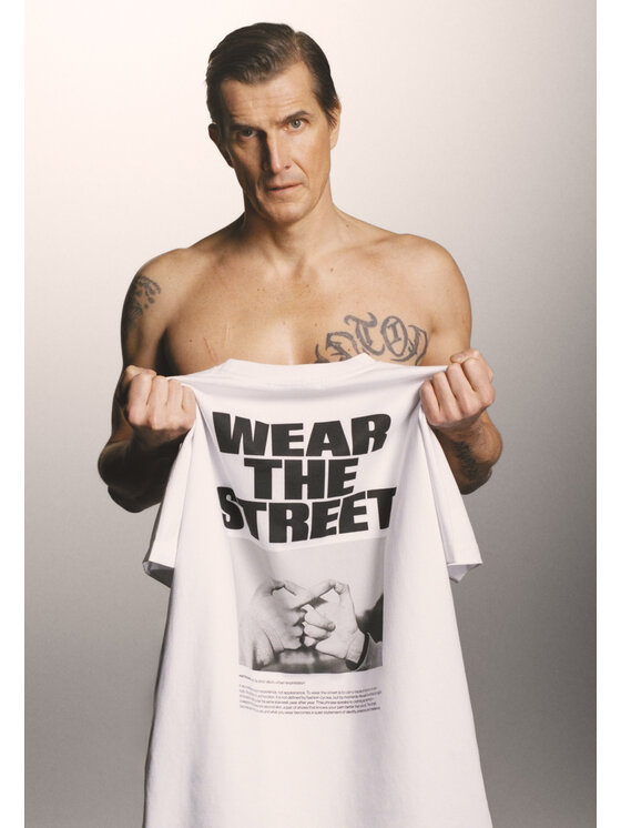 PROSTO. PROSTO. T-Shirt Wear The Street Biały Oversize