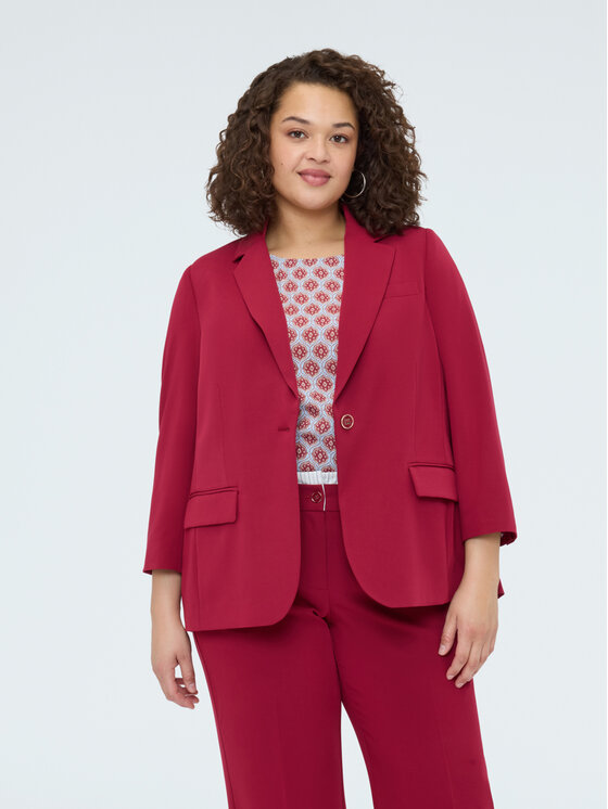 Fiorella Rubino Fiorella Rubino Marynarka Q026T000273N0V6 Bordowy Slim Fit