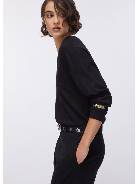Liu Jo Liu Jo Bluza TA6242JS18222222 Czarny Regular Fit