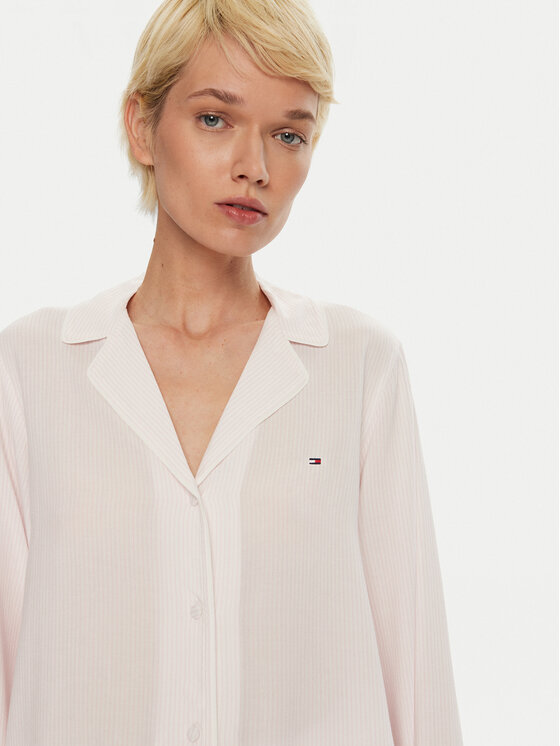 Tommy Hilfiger Tommy Hilfiger Pizsama felső UW0UW05635 Rózsaszín Loose Fit