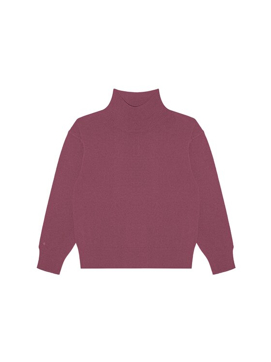 B SIDES B SIDES Golf WYSOKI MERINO Różowy Regular Fit