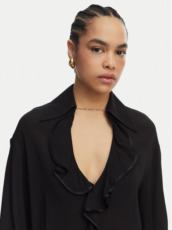 Babylon Babylon Bluză EN0434 Negru Regular Fit