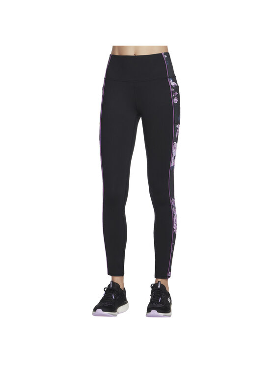 Skechers Skechers Leggings Skechers GO Stretch Winter Bloom Legging Nero Slim Fit