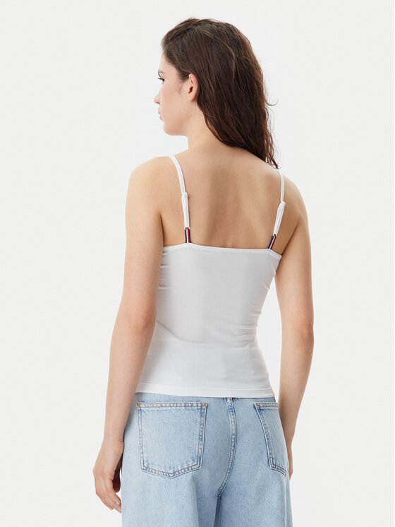 Tommy Jeans Tommy Jeans Top Essential DW0DW20675 Écru Slim Fit