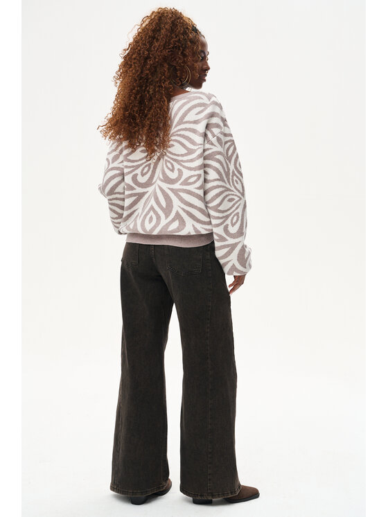blue shadow blue shadow Sweter Pegy Beżowy Regular Fit
