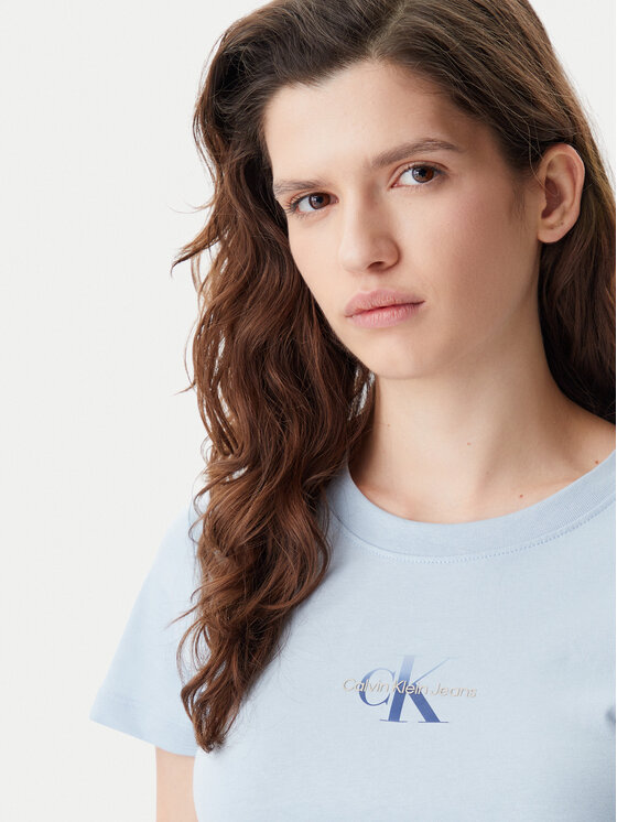Calvin Klein Jeans Calvin Klein Jeans Тишърт Gradient Monologo J20J225252 Светлосиньо Slim Fit