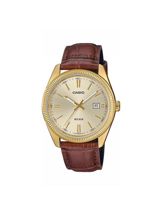 Casio Casio Ročna ura Timeless Collection MTP-1302PGL-9AVEF Rjava