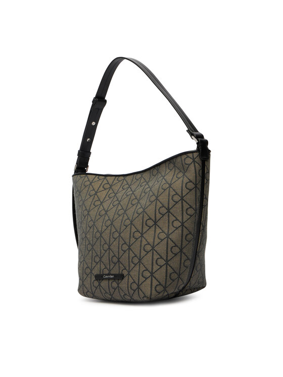 Calvin Klein Calvin Klein Käekott Emblem Aop Jacquard Tote W/Pouch LV04F3535G Khakivärviline