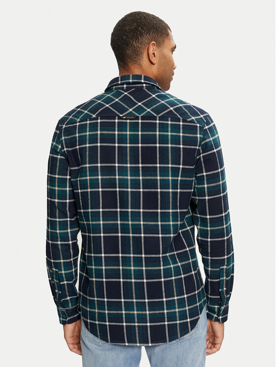 Tommy Jeans Tommy Jeans Košile DM0DM19651 Zelená Regular Fit