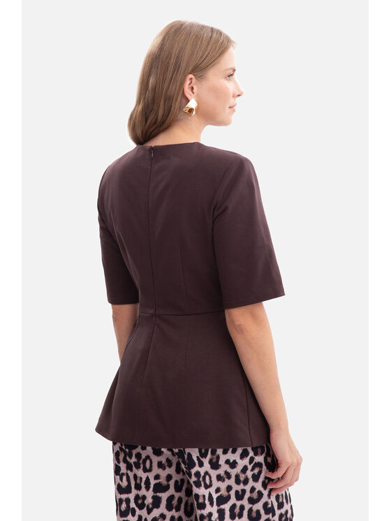BeWear BeWear Bluzka b305 Brązowy Baggy Fit