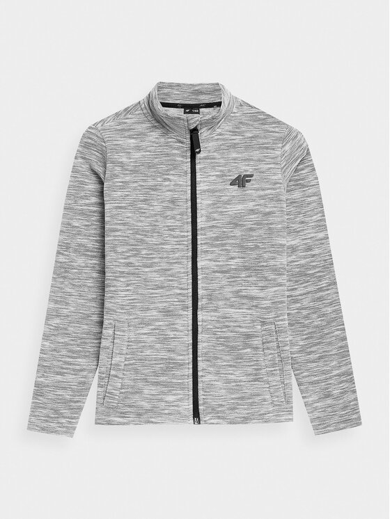 4F 4F Felpa di pile 4FJAW23TFLEM105 Grigio Regular Fit