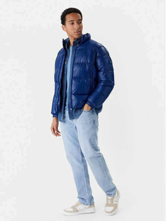 Tommy Hilfiger Tommy Hilfiger Geacă din puf MW0MW40617 Albastru Regular Fit