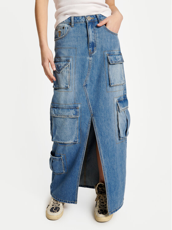 One Teaspoon One Teaspoon Farmer szoknya 90's 26248 Kék Regular Fit