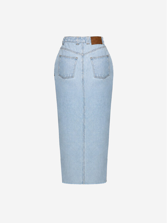 La Mania La Mania Spódnica maxi CRUZ Niebieski jasny Basic Fit
