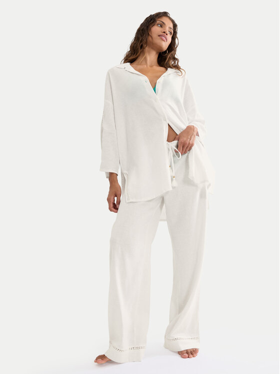 Triumph Triumph Koszulka piżamowa Summer Wear 10227228 Biały Regular Fit