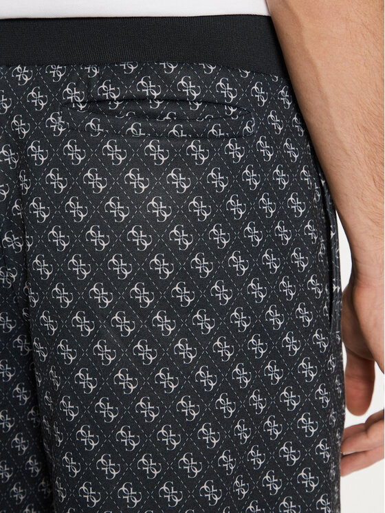 Guess Guess Bavlnené šortky Z4YD03 FL04Q Čierna Regular Fit
