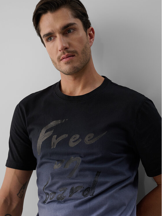 4F 4F T-Shirt FOB SUMMER Czarny Regular Fit