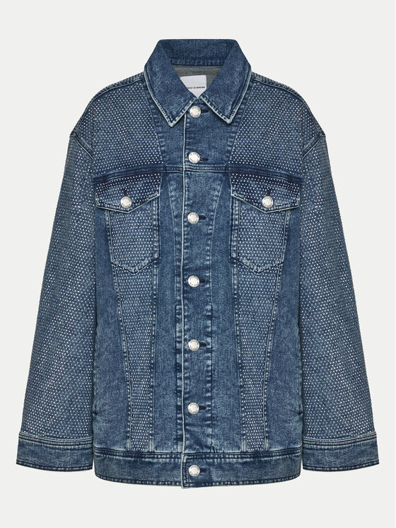 PINKO Džínsová bunda 104800 A2GI Tmavomodrá Regular Fit