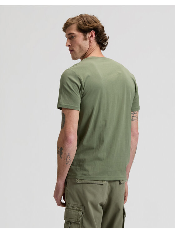 Lee Lee T-Shirt POCKET TEE Zielony Regular Fit