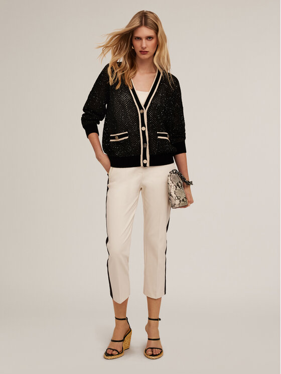 Motivi Motivi Cardigan M2786001166N0Z3 Nero Regular Fit