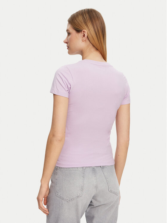 Guess Jeans Guess Jeans Tričko W4YI23 J1314 Fialová Slim Fit