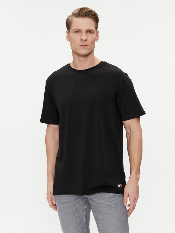 Tommy Jeans Tommy Jeans 2er-Set T-Shirts UM0UM03157 Schwarz Regular Fit