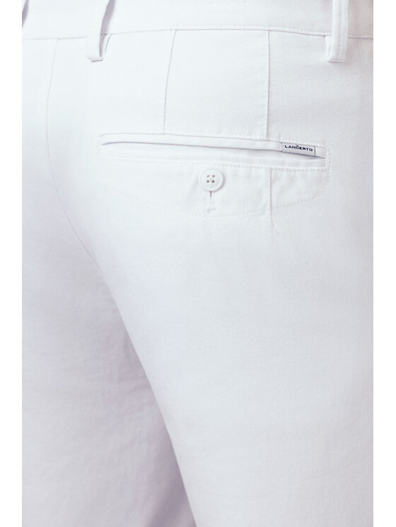 Lancerto Lancerto Chinosy Mikkeli SP082125000008 Biały Slim Fit