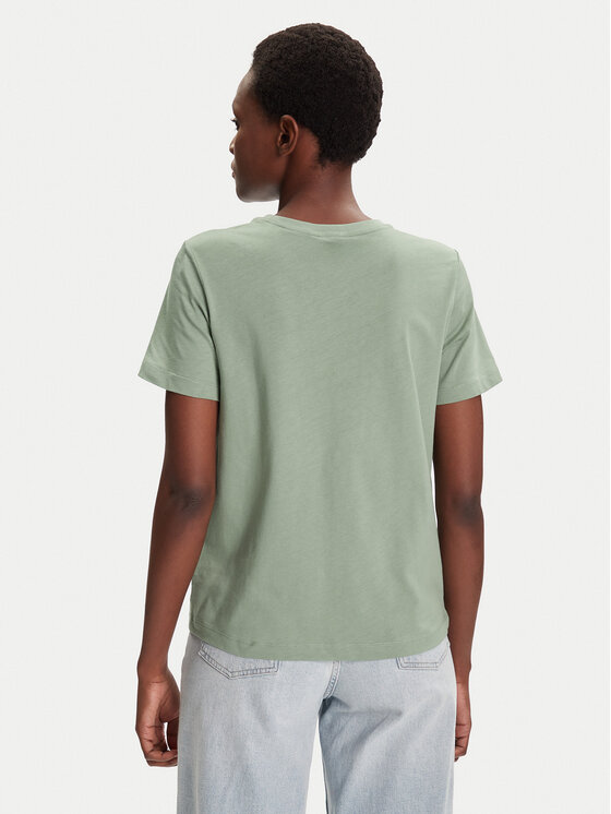 Gant Gant T-krekls Shield 4200200 Zaļš Regular Fit