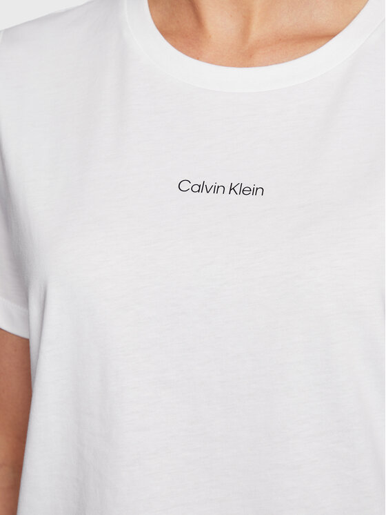 Calvin Klein Calvin Klein T-Shirt Micro Logo K20K205454 Biały Regular Fit