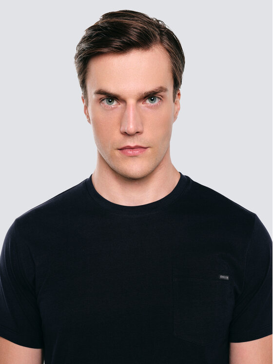 BIG STAR BIG STAR T-Shirt CARBON Granatowy Basic Fit