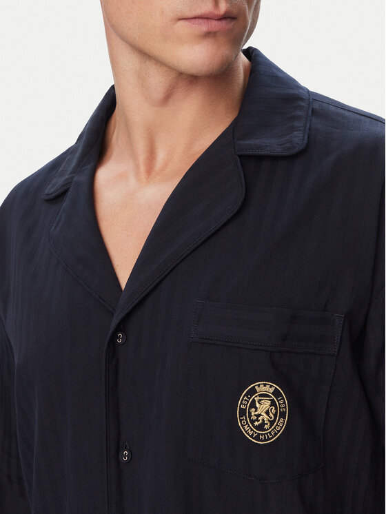 Tommy Hilfiger Tommy Hilfiger Pidžama UM0UM04025 Tamnoplava Relaxed Fit
