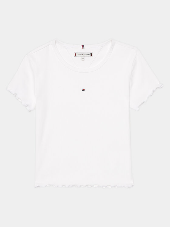 Tommy Hilfiger Tricou Essential KG0KG08138 Alb Regular Fit
