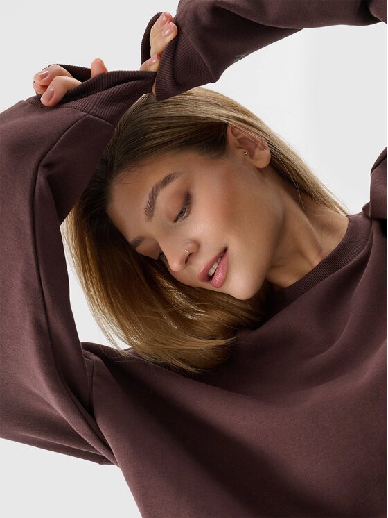 4F 4F Felpa 4FWSS24TSWSF1055 Marrone Oversize