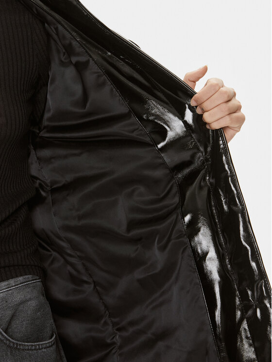 Silvian Heach Silvian Heach Cappotto in ecopelle CVA23215TR Nero Regular Fit