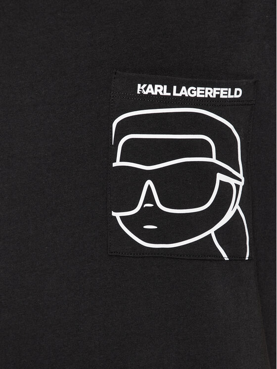 KARL LAGERFELD KARL LAGERFELD Пижама Ikonik 2.0 Pkt Short Pj Set 230M2106 Черен Regular Fit