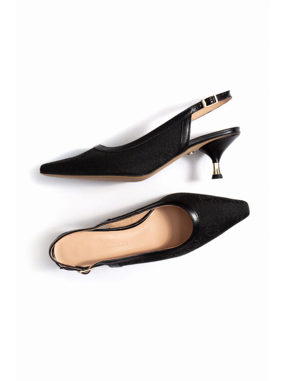 Magda Matyja Magda Matyja Półbuty Lexy Heels Black Czarny