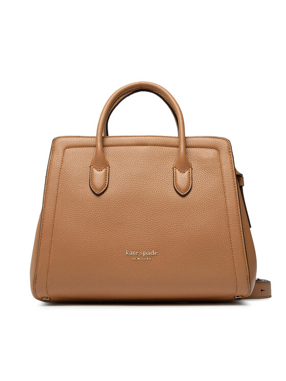 Kate Spade Kate Spade Ročna torba Knott Pebbled Leather Medium S PXR00398 Rjava