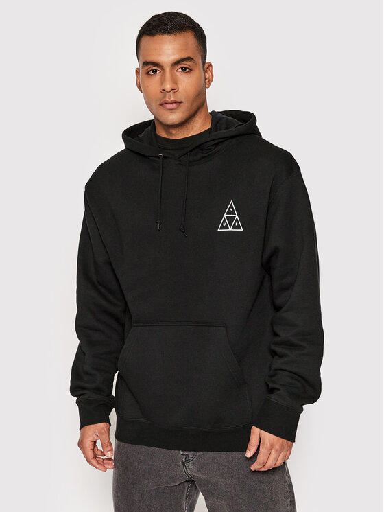 HUF HUF Bluza Essentials Triple Triangle PF00491 Czarny Regular Fit
