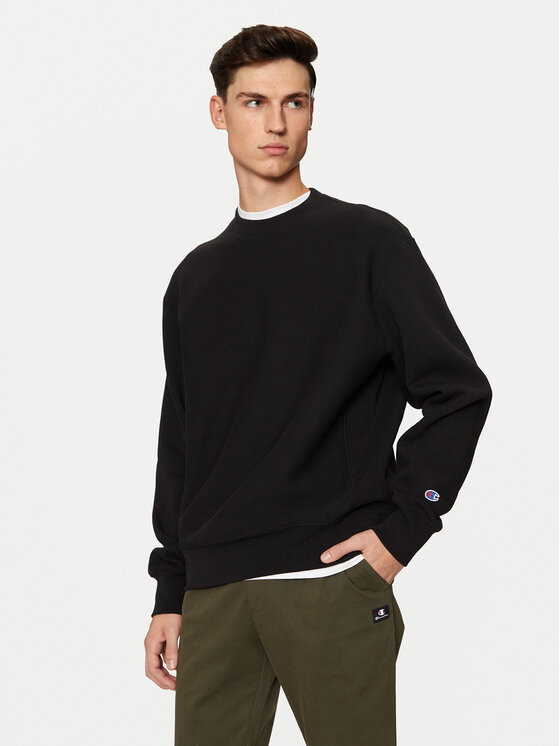Champion Mikina 220707 Čierna Relaxed Fit