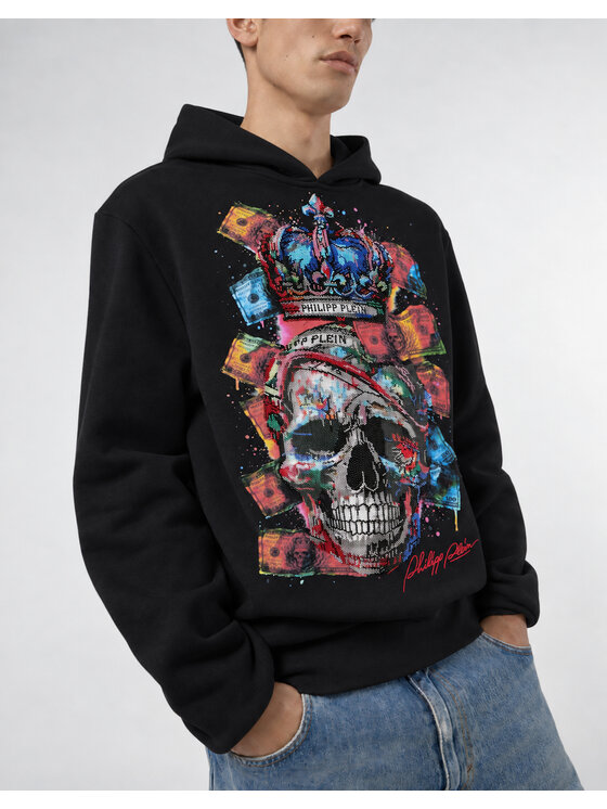 PHILIPP PLEIN PHILIPP PLEIN Mikina 31393 Černá Regular Fit