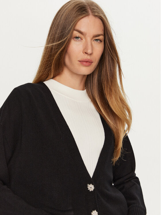 ViCOLO ViCOLO Pletena jopica 77036S Črna Relaxed Fit