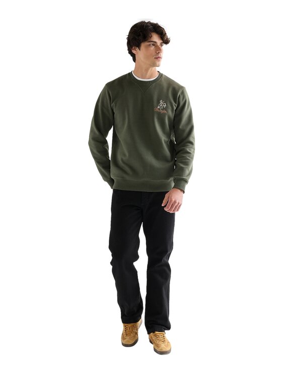 Wrangler Wrangler Bluza 112378020 Zielony Regular Fit