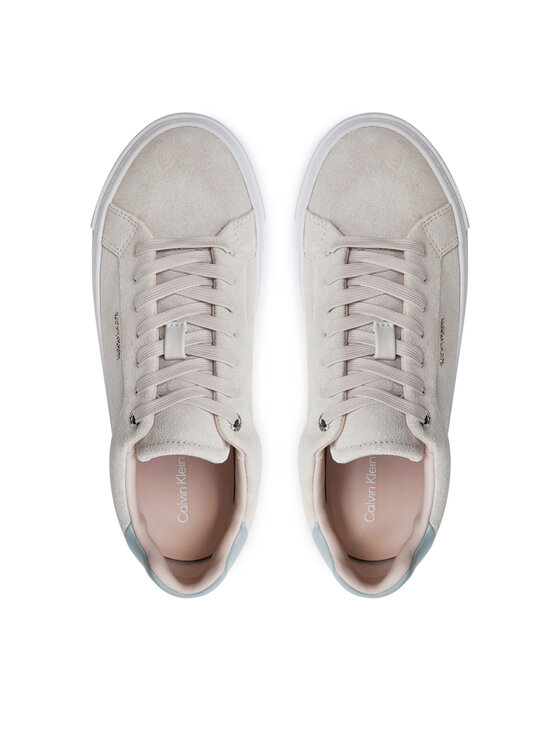 Calvin Klein Calvin Klein Sneakersy Flatform Cup Lace Up W/Ml HW0HW02282 Beżowy