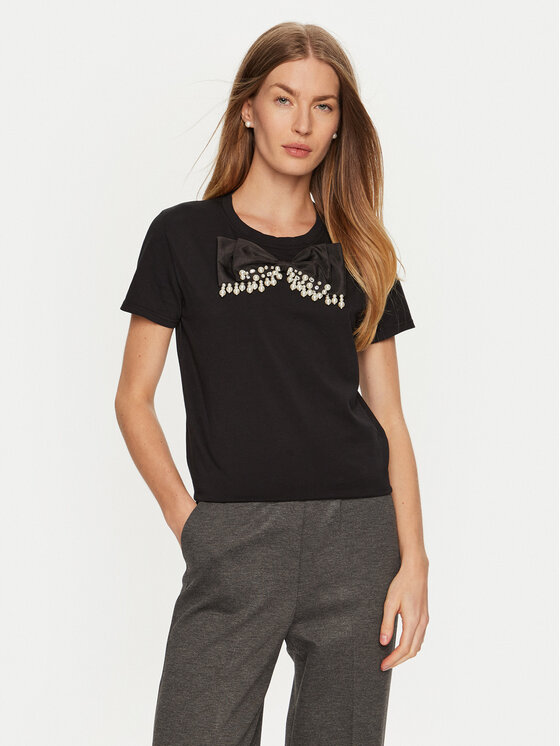 ViCOLO ViCOLO Tričko RS0042 Čierna Regular Fit