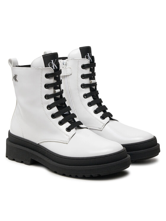 Calvin Klein Jeans Calvin Klein Jeans Trapery Lace-Up Bootie V4A5-81031-1453 S Biały