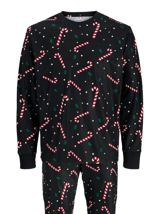 Jack & Jones Jack & Jones Pyžamo Tristan 12285375 Černá Loose Fit