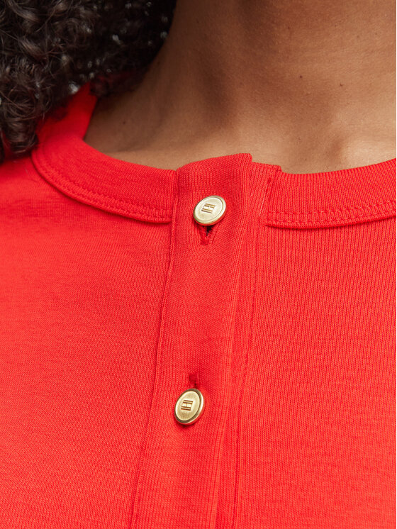 Tommy Hilfiger Tommy Hilfiger Majica WW0WW48709 Crvena Slim Fit